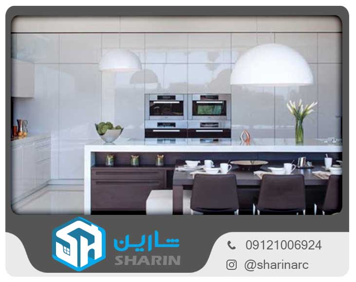طراحی کابینت لمی گلاس