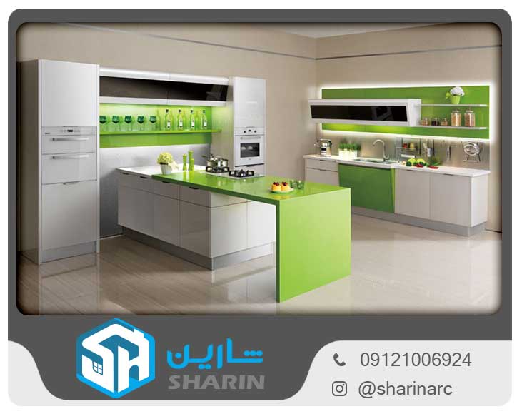 کابینت رنگ سبز