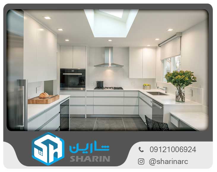 کابینت سفید نقره ای