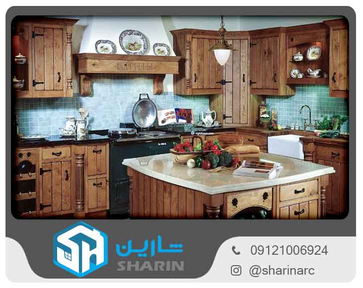 شیک ترین مدل کابینت روکش چوب