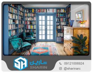 ترکیب رنگ در اتاق مطالعه