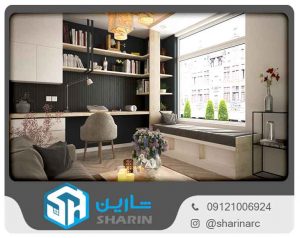 نورپردازی در اتاق مطالعه 